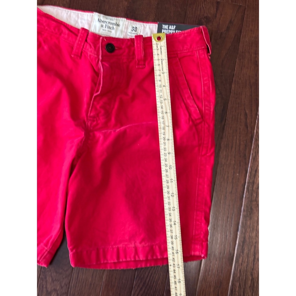 NWT Abercrombie & Fitch Preppy Fit Shorts Red Pink Chino Above Knee Men's 30 - Picture 7 of 9